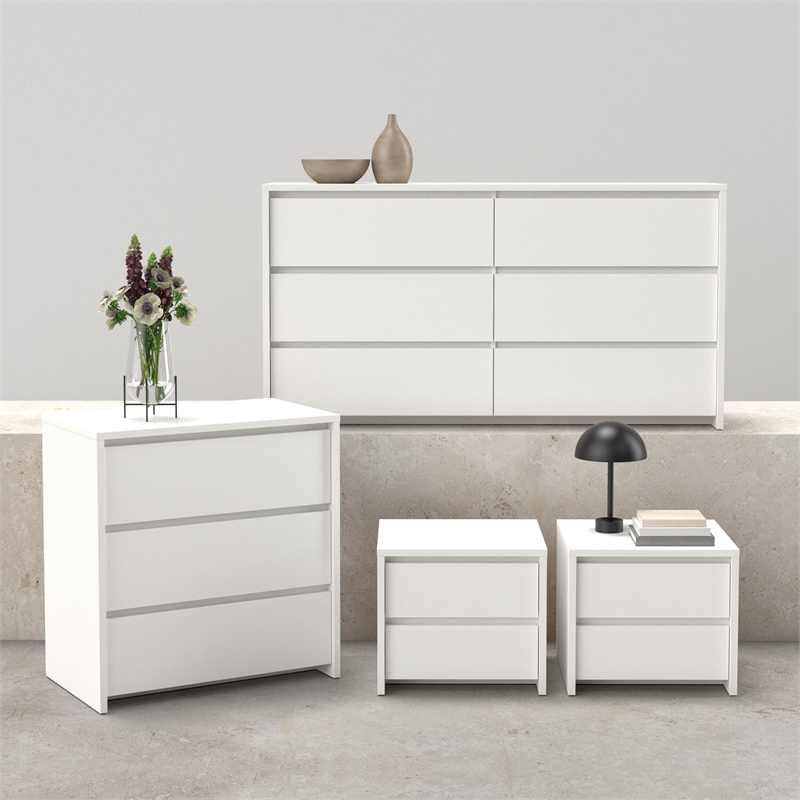Tvilum Next  White   4-Piece Bedroom Set