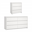 Tvilum Next  White   2-Piece Bedroom Set - 6 Drawer Double Dresser And Chest