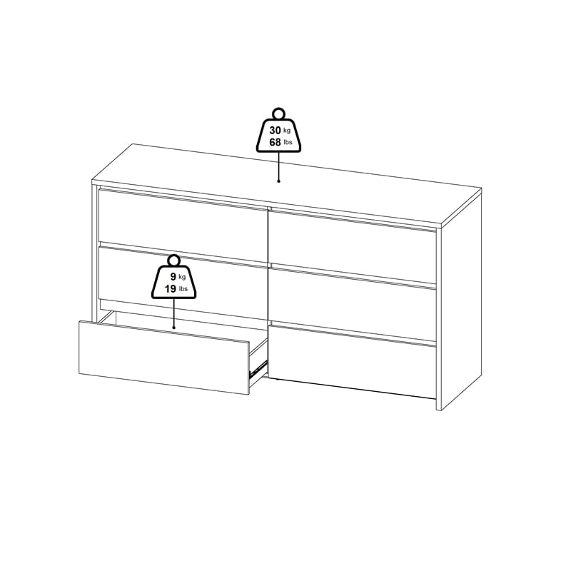 Tvilum Next White  3-Piece Bedroom Set
