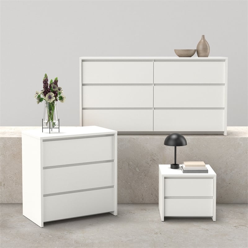Tvilum Next White  3-Piece Bedroom Set