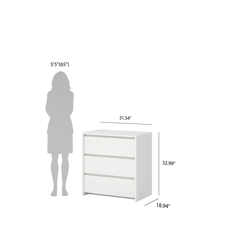 Tvilum Next White   3-Piece Bedroom Set - Chest And Nightstand Set Of 2