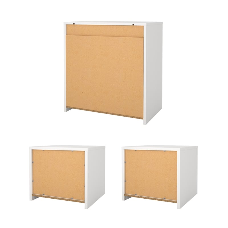 Tvilum Next White   3-Piece Bedroom Set - Chest And Nightstand Set Of 2