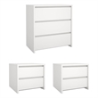Tvilum Next White   3-Piece Bedroom Set - Chest And Nightstand Set Of 2