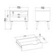 Tvilum Oslo  White/Oak 3-Piece Bedroom Set