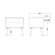 Tvilum Oslo  White/Oak 3-Piece Bedroom Set