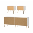 Tvilum Oslo  White/Oak 3-Piece Bedroom Set