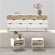 Tvilum Oslo  White/Oak 3-Piece Bedroom Set