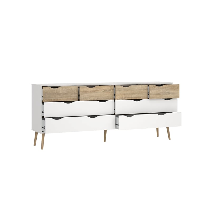 Tvilum Oslo  White/Oak 2-Piece Bedroom Set