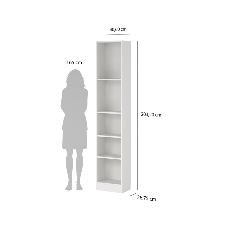 Tvilum Basic White 2-Piece Bookcase Set