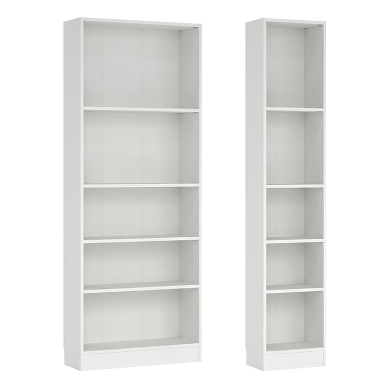Tvilum Basic White 2-Piece Bookcase Set