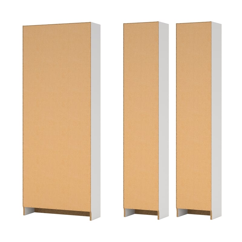 Tvilum Basic White 3-Piece Bookcase Set