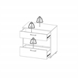 Tvilum Sofia White 3 Drawer Chest