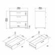 Tvilum Sofia White 3 Drawer Chest