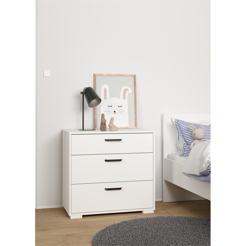 Tvilum Sofia White 3 Drawer Chest
