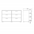 Tvilum Sofisa White  6 Drawer Dresser