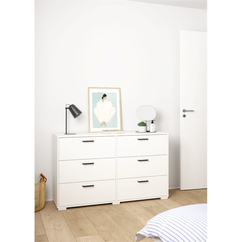 Tvilum Sofisa White  6 Drawer Dresser