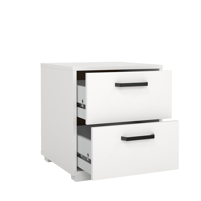 Tvilum Sofia White 2 Drawer Nightstand