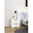 Tvilum Sofia White 2 Drawer Nightstand
