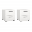 Tvilum Austin White  2 Drawer Nightstand - Set of 2