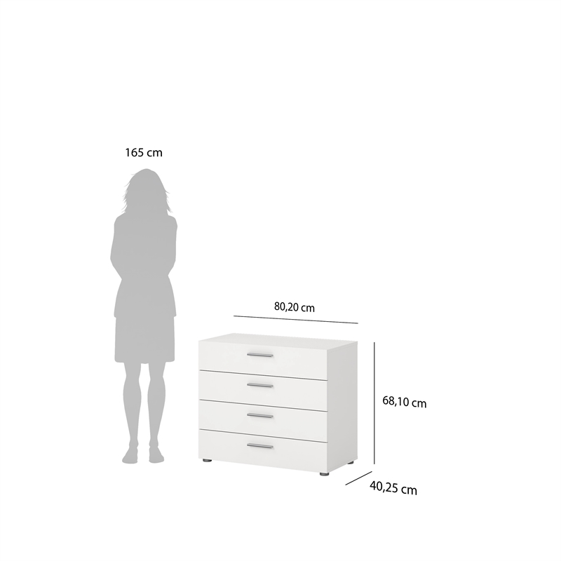Tvilum Austin Pepe White 2-Piece Bedroom Set