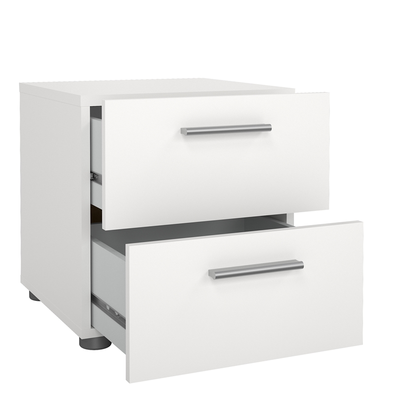 Tvilum Austin White  3-Piece Bedroom Set -Chest And Nightstand Set Of 2