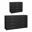Tvilum Austin Black Woodgrain 2-Piece Bedroom Set