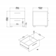 Tvilum Austin Oak/White High Gloss 2 Drawer Nightstand -Set of 2