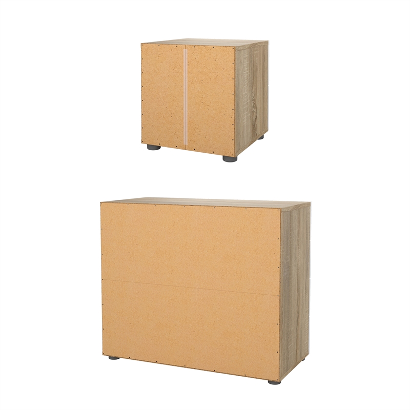 Tvilum Austin Oak/White High Gloss 2-Piece Bedroom Set