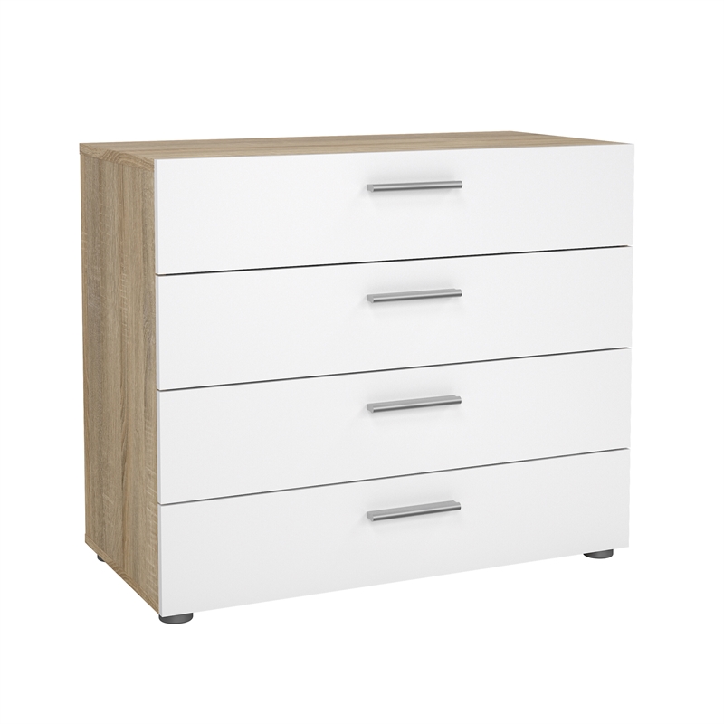 Tvilum Austin Oak/White High Gloss 2-Piece Bedroom Set