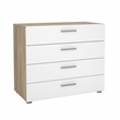 Tvilum Austin Oak/White High Gloss 2-Piece Bedroom Set