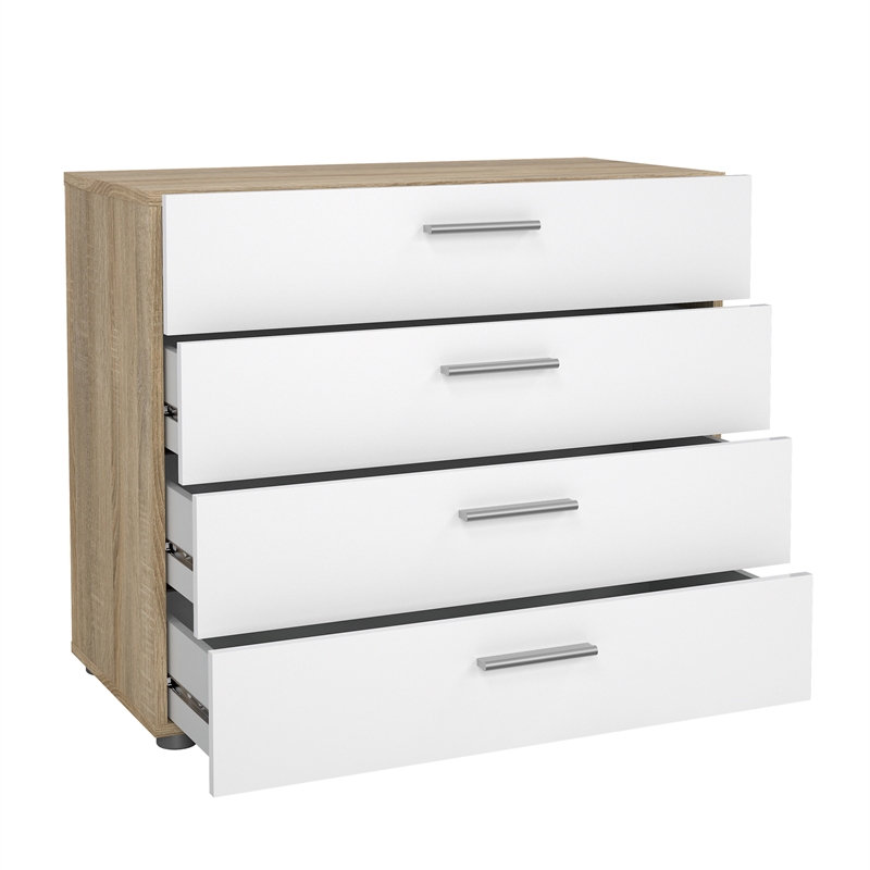 Tvilum Austin Oak/White High Gloss 2-Piece Bedroom Set