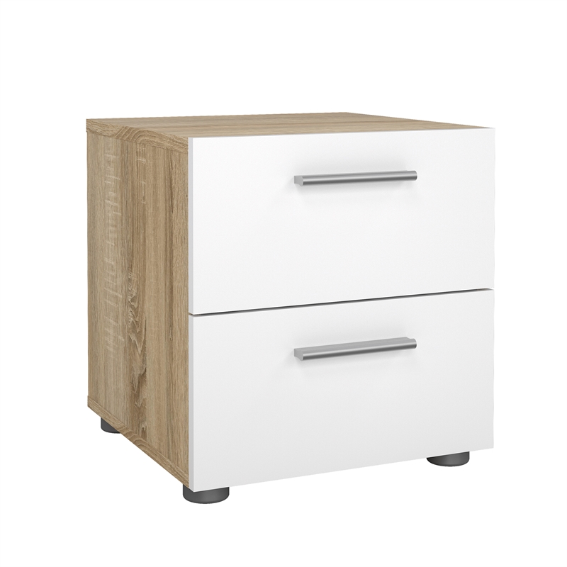 Tvilum Austin Oak/White High Gloss 2-Piece Bedroom Set
