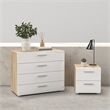 Tvilum Austin Oak/White High Gloss 2-Piece Bedroom Set