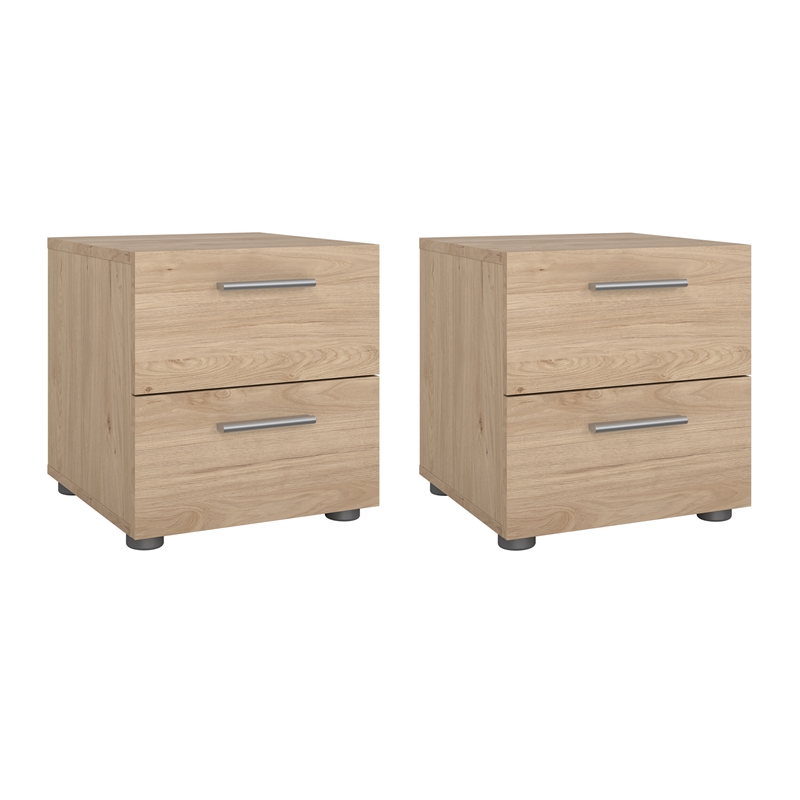 Tvilum  Austin  Jackson Hickory 2 Drawer Nightstand - Set of 2