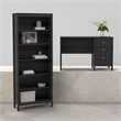 Tvilum Madrid 2-Piece Home Office Set with Desk and Bookcase in Matte Black