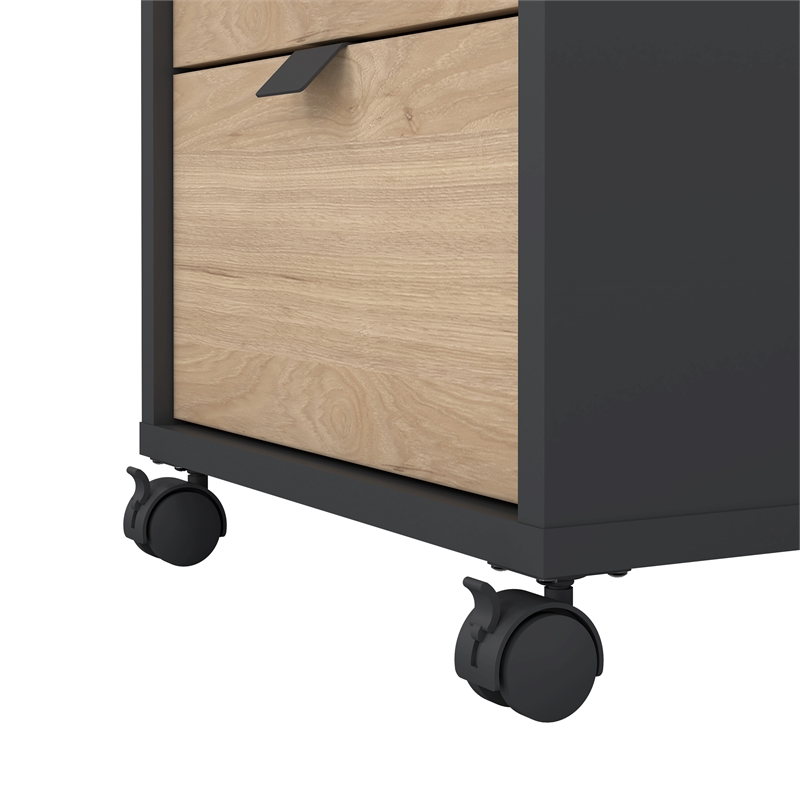 Tvilum 3-Piece Engineered Wood Home Office Set in Matte Grey and Oak