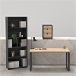 Tvilum 3-Piece Engineered Wood Home Office Set in Matte Grey and Oak