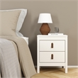 Tvilum Madrid 2 Drawer Engineered Wood Nightstand in White - Set of 2