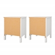 Tvilum Madrid 2 Drawer Engineered Wood Nightstand in White - Set of 2