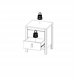 Tvilum Madrid 2 Drawer Engineered Wood Nightstand in White - Set of 2