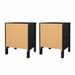 Tvilum Madrid 2 Drawer Engineered Wood Nightstand in Matte Black - Set of 2