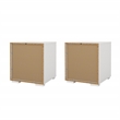 Tvilum Sofia 2 Drawer Engineered Wood Nightstand in White - Set of 2