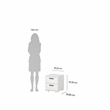 Tvilum Sofia 2 Drawer Engineered Wood Nightstand in White - Set of 2