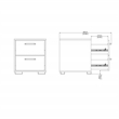 Tvilum Sofia 2 Drawer Engineered Wood Nightstand in White - Set of 2