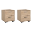 Tvilum Sofia 2 Drawer Engineered Wood Nightstand in Oak