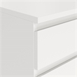 Tvilum Aurora Engineered Wood 2 Drawer White Nightstand - Set of 2
