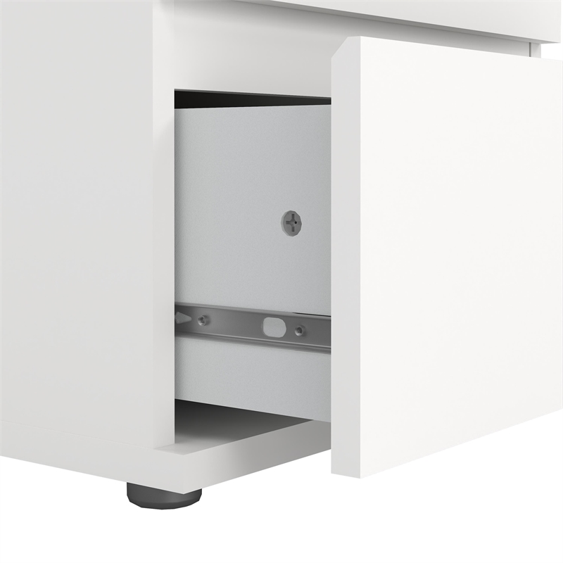 Tvilum Aurora Engineered Wood 2 Drawer White Nightstand - Set of 2