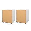 Tvilum Aurora Engineered Wood 2 Drawer White Nightstand - Set of 2