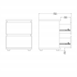 Tvilum Aurora Engineered Wood 2 Drawer White Nightstand - Set of 2