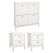 Tvilum Madrid 3-Piece Engineered Wood Bedroom Set in White